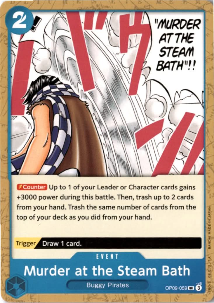 Murder at the Steam Bath #OP09-059 - Emperors in the New World - One Piece Card Game - Uncommon - Near Mint
