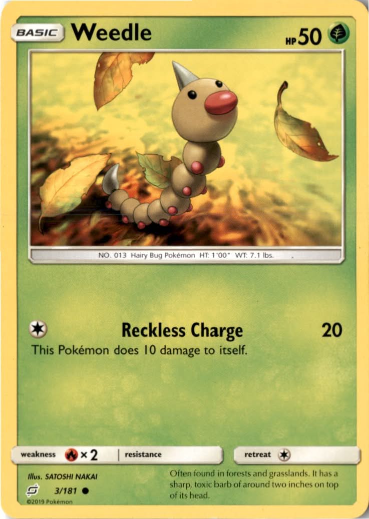 Weedle #3/181 - Team Up - Pokemon - Common - Lightly Played