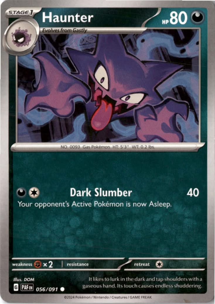 Haunter #056/91 - Paldean Fates - Pokemon - Common - Near Mint