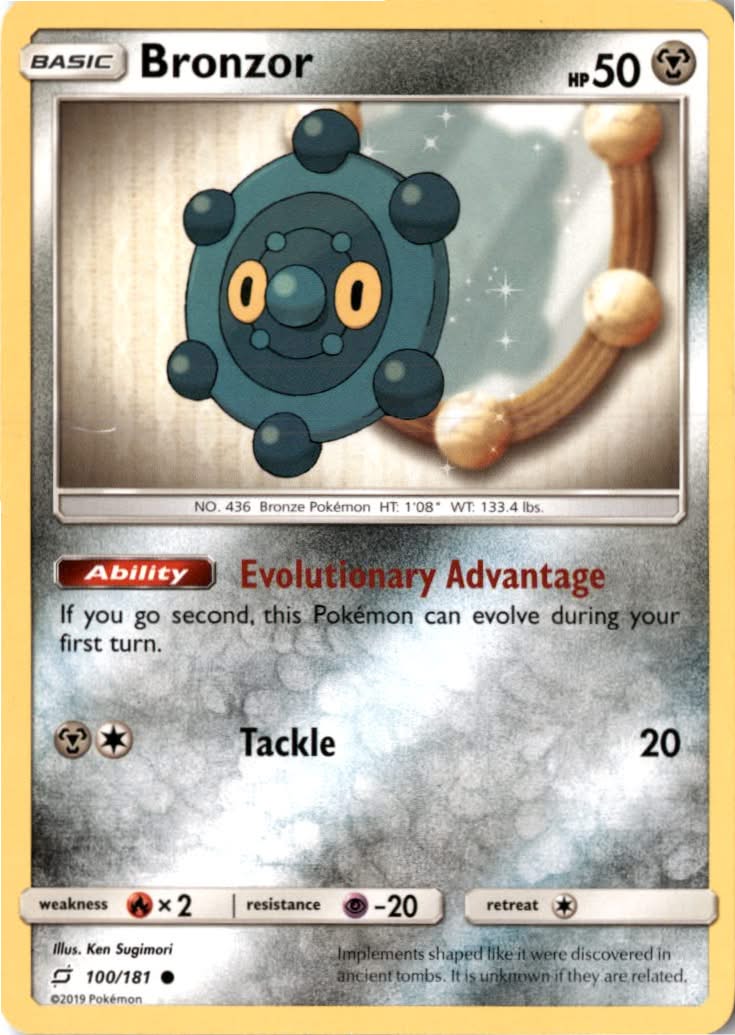 Bronzor #100/181 - Team Up - Pokemon - Common - Lightly Played
