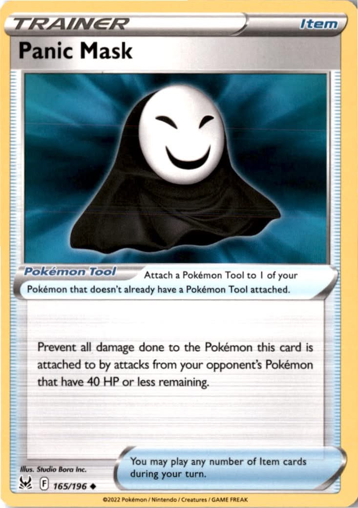 Panic Mask #165/196 - Lost Origin - Pokemon - Uncommon - Near Mint