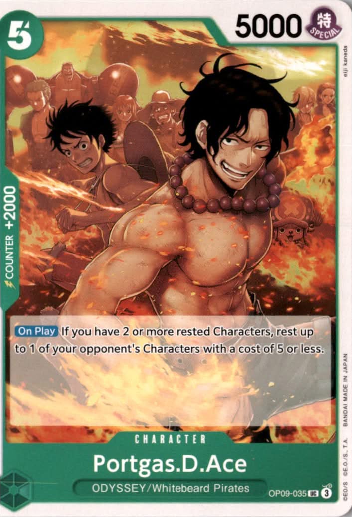 Portgas.D.Ace #OP09-035 - Emperors in the New World - One Piece Card Game - Uncommon - Near Mint