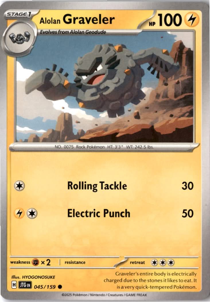 Alolan Graveler #045/159 - Journey Together - Pokemon - Common - Near Mint