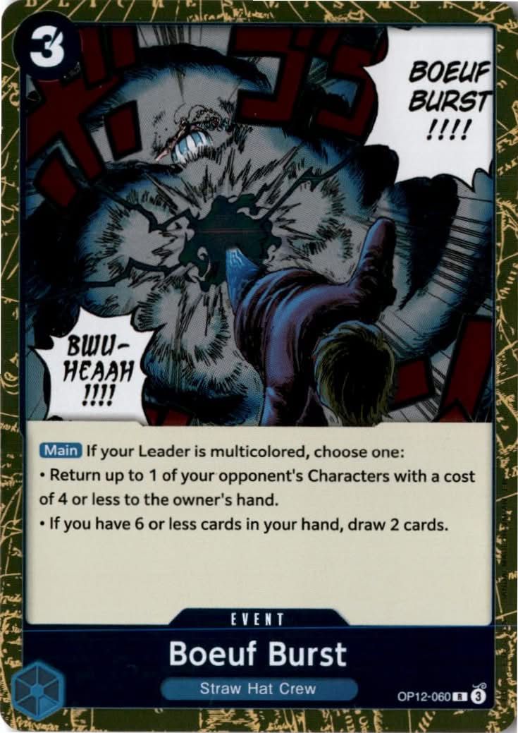 Boeuf Burst #OP12-060 - Legacy of the Master - One Piece Card Game - Rare - Near Mint
