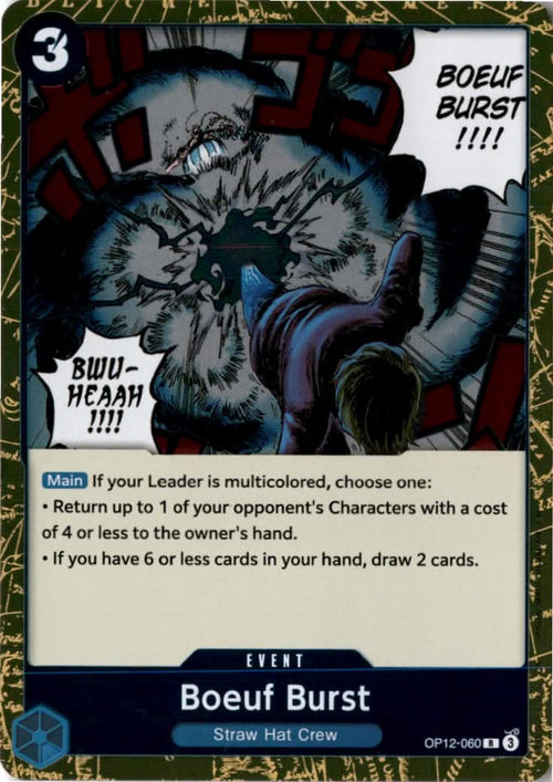 Boeuf Burst #OP12-060 - Legacy of the Master - One Piece Card Game - Rare - Near Mint