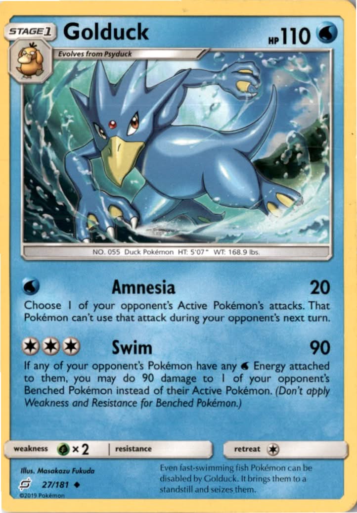 Golduck #27/181 - Team Up - Pokemon - Uncommon - Near Mint