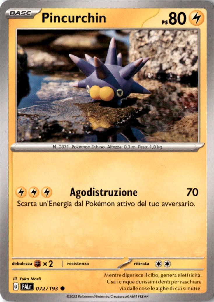 Pincurchin #072/193 - Paldea Evolved - Pokemon - Common - Near Mint