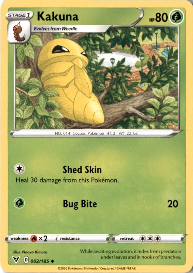 Kakuna #2/185 - Vivid Voltage - Pokemon - Uncommon - Near Mint