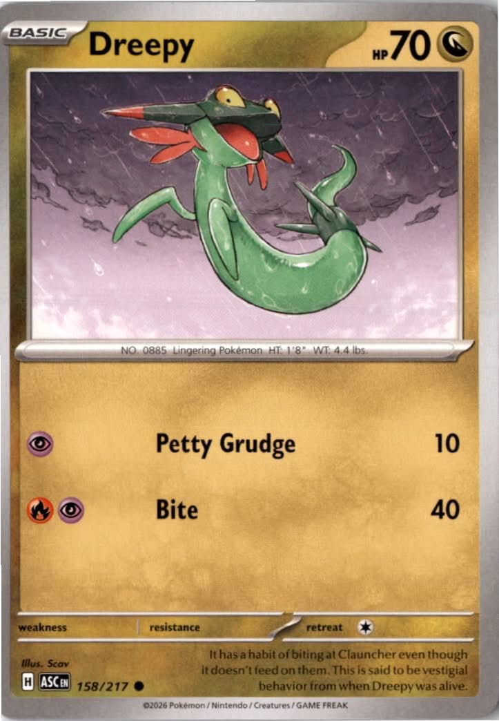 Dreepy #158/217 - Ascended Heroes - Pokemon - Common - Near Mint