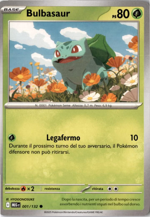 Bulbasaur #001/132 - Mega Evolution - Pokemon - Common - Near Mint