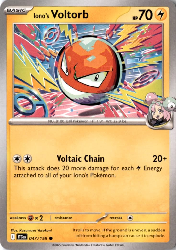 Iono's Voltorb #047/159 - Journey Together - Pokemon - Common - Near Mint