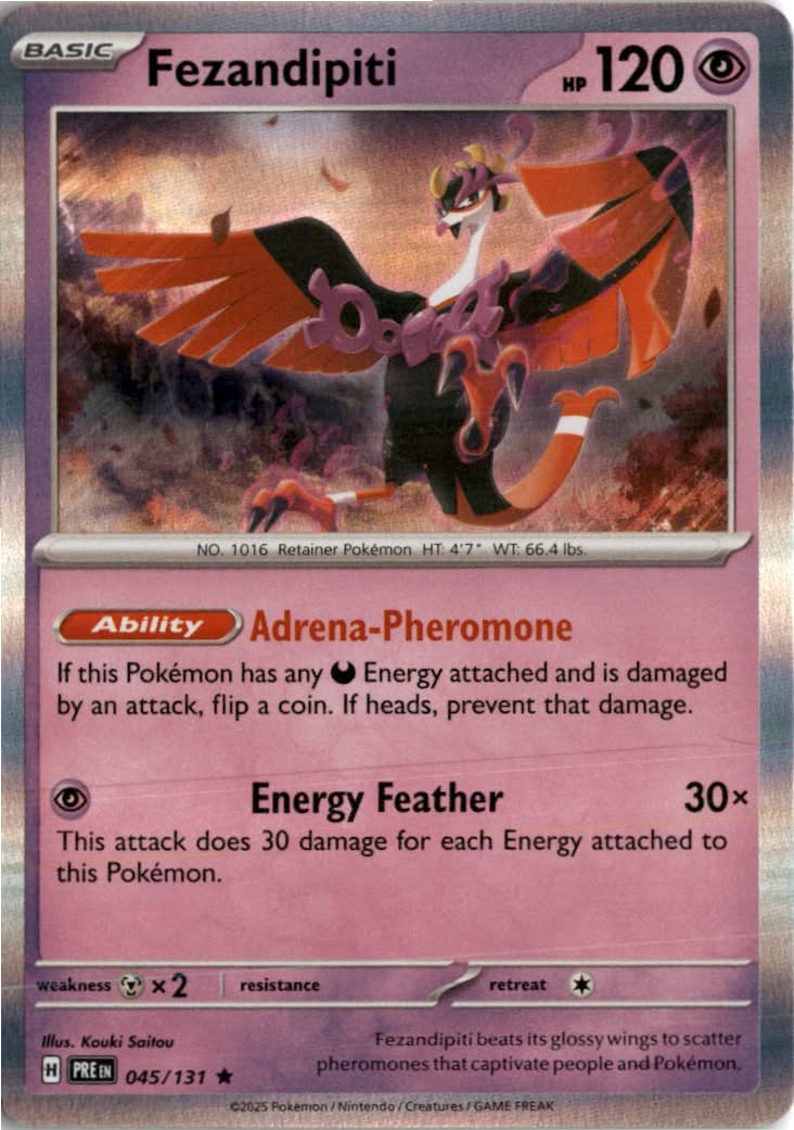 Fezandipiti #045/131 - Prismatic Evolutions - Pokemon - Rare - Near Mint