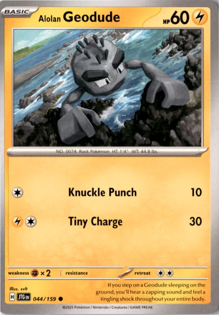 Alolan Geodude #044/159 - Journey Together - Pokemon - Common - Near Mint