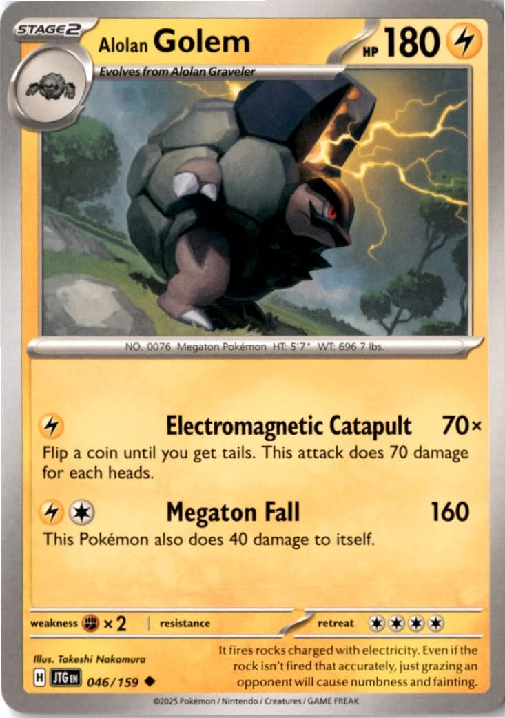 Alolan Golem #046/159 - Journey Together - Pokemon - Uncommon - Near Mint
