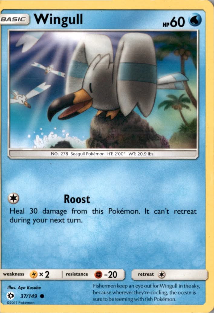 Wingull #37/149 - Sun & Moon - Pokemon - Common - Near Mint