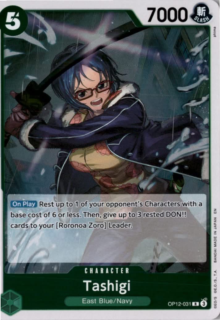 Tashigi (ST-32 Reprint) #OP12-031 - Starter Deck 32: GREEN Roronoa Zoro - One Piece Card Game - Rare - Near Mint