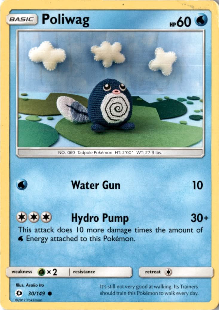 Poliwag #30/149 - Sun & Moon - Pokemon - Common - Near Mint