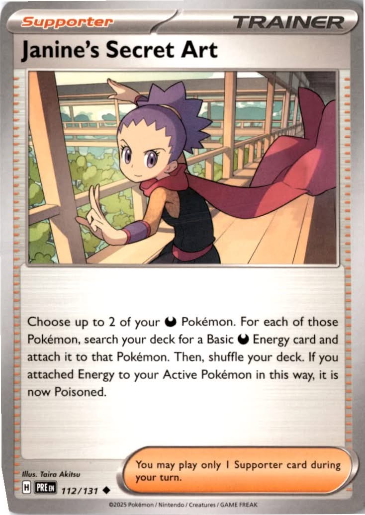 Janine's Secret Art #112/131 - Prismatic Evolutions - Pokemon - Uncommon - Near Mint
