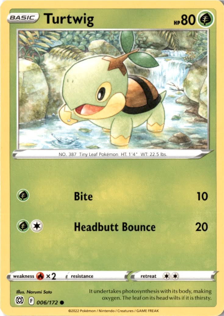 Turtwig #006/172 - Brilliant Stars - Pokemon - Common - Near Mint