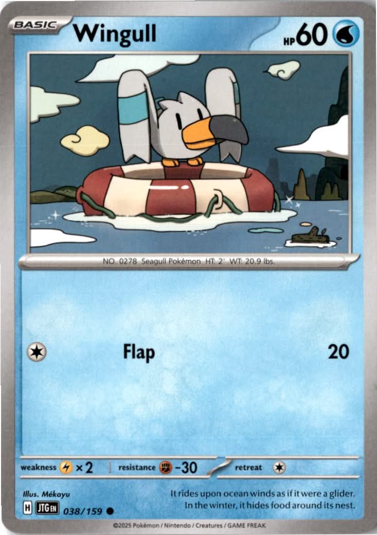 Wingull #038/159 - Journey Together - Pokemon - Common - Near Mint