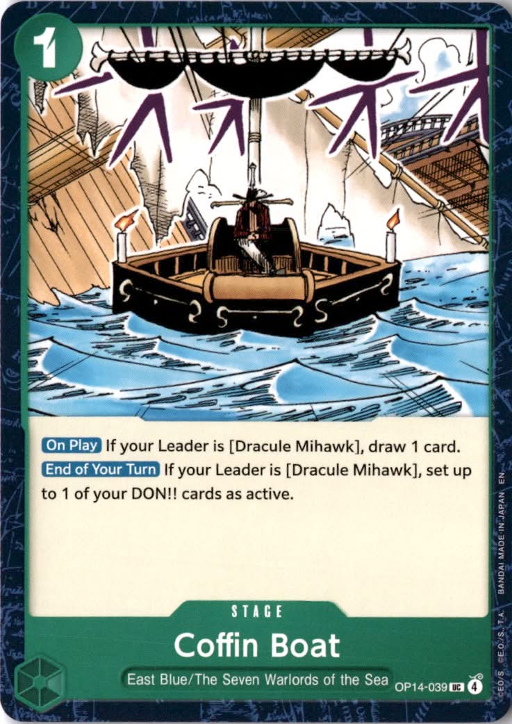 Coffin Boat #OP14-039 - The Azure Sea's Seven - One Piece Card Game - Uncommon - Near Mint
