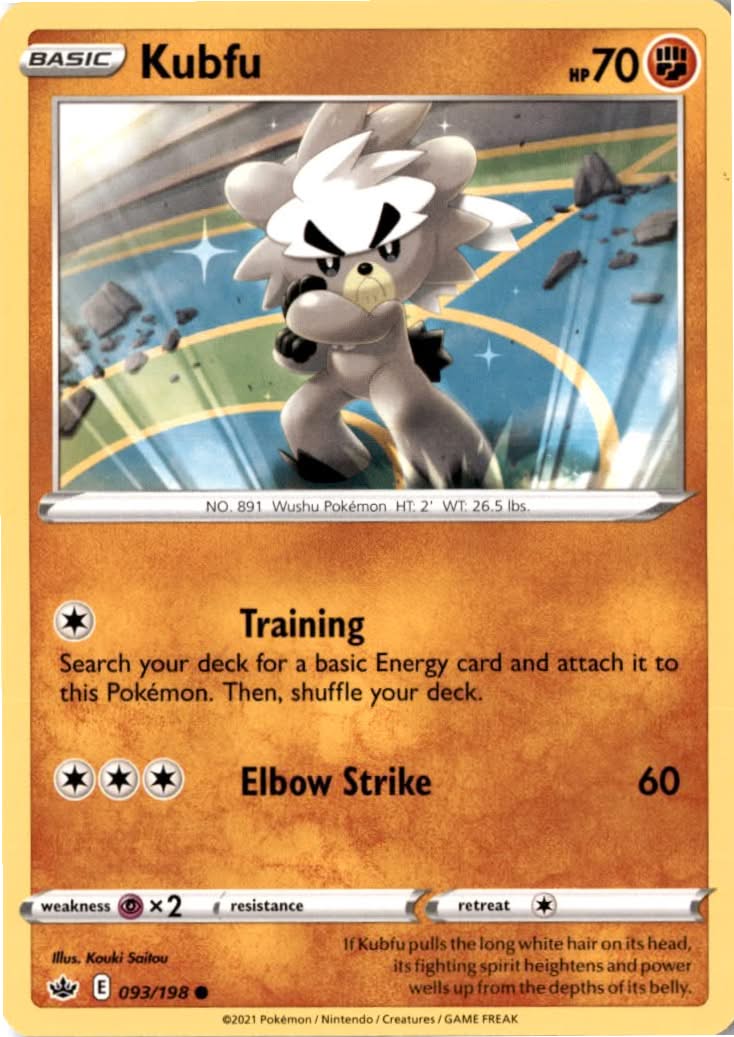 Kubfu #93/198 - Chilling Reign - Pokemon - Common - Near Mint