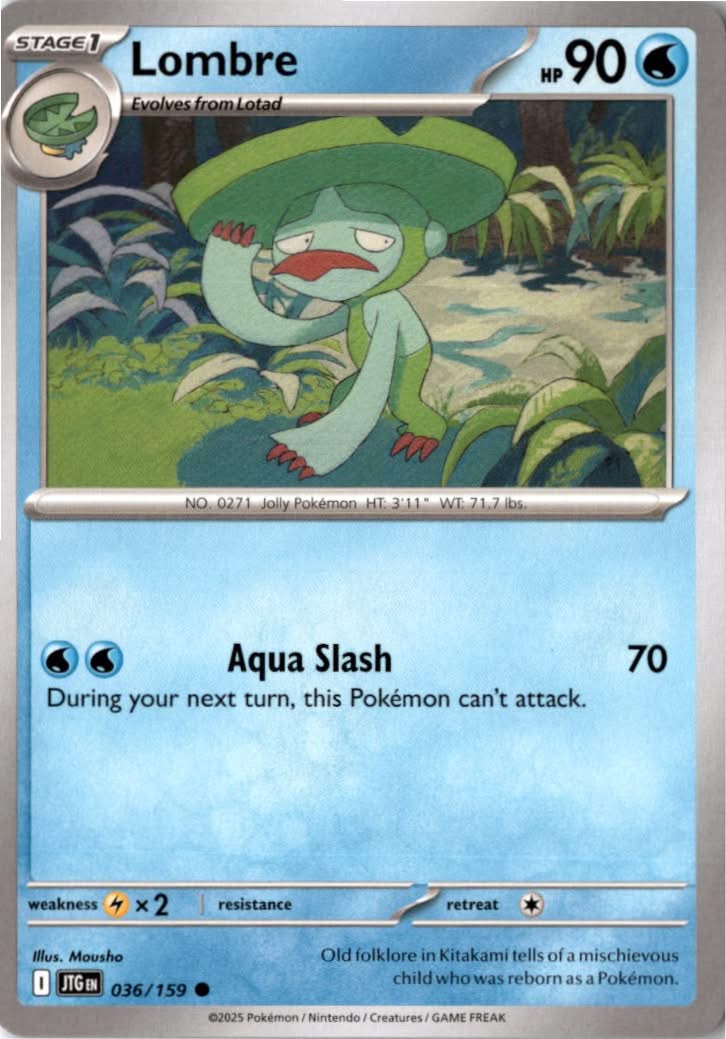 Lombre #036/159 - Journey Together - Pokemon - Common - Near Mint