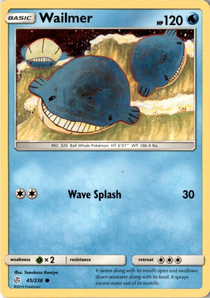 Wailmer #45/236 - Cosmic Eclipse - Pokemon - Common - Near Mint