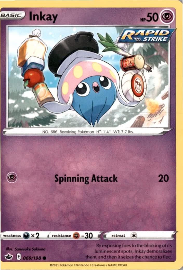 Inkay #69/198 - Chilling Reign - Pokemon - Common - Near Mint