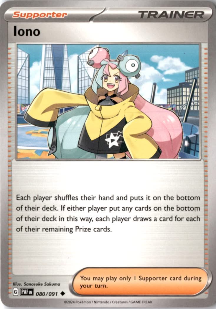 Iono #080/91 - Paldean Fates - Pokemon - Uncommon - Near Mint