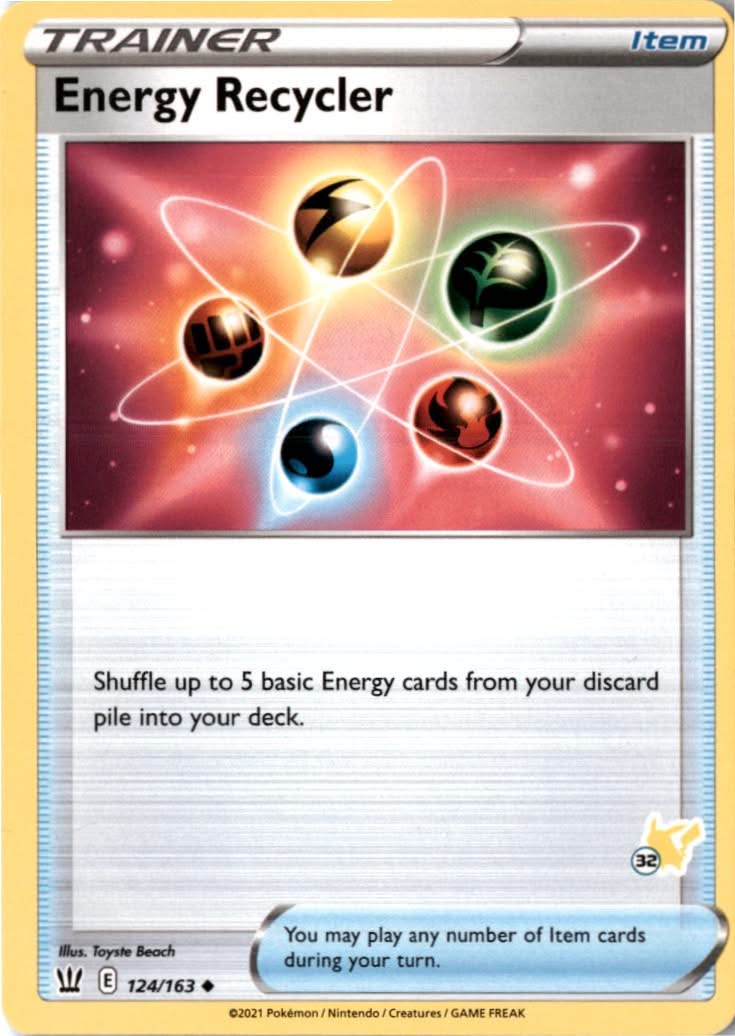 Energy Recycler #124/163 - Battle Styles - Pokemon - Uncommon - Near Mint