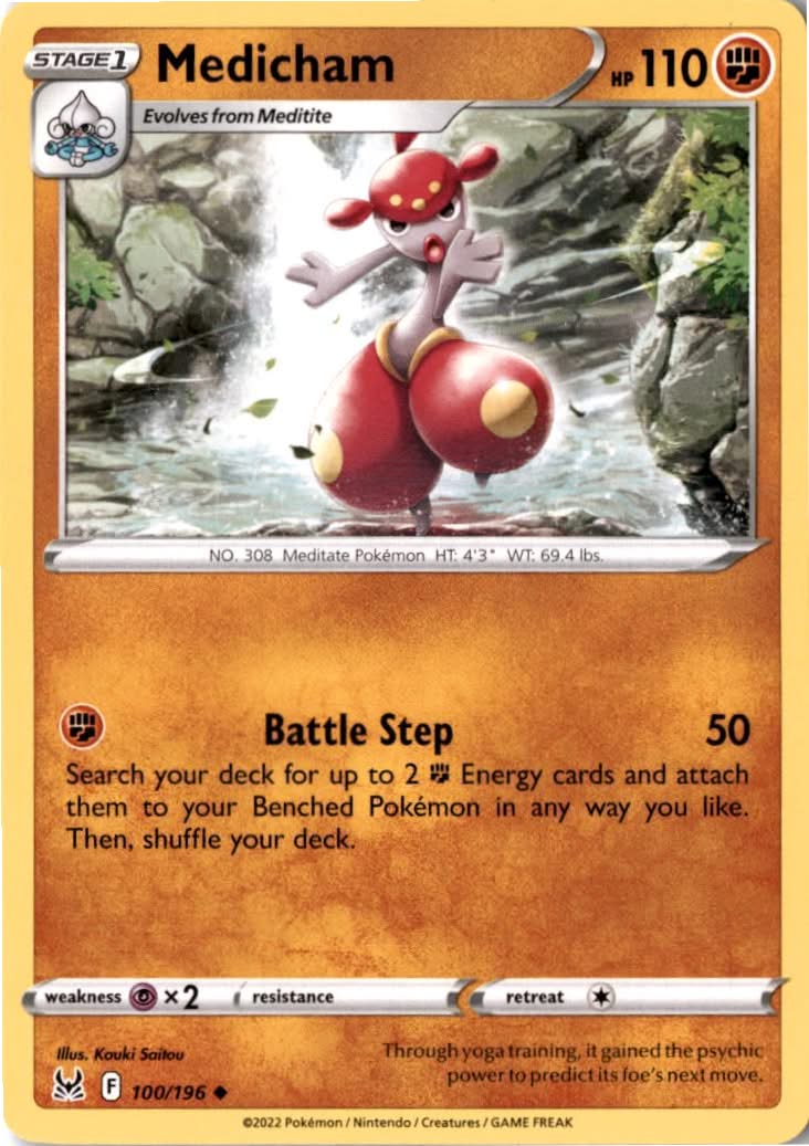 Medicham #100/196 - Lost Origin - Pokemon - Uncommon - Near Mint