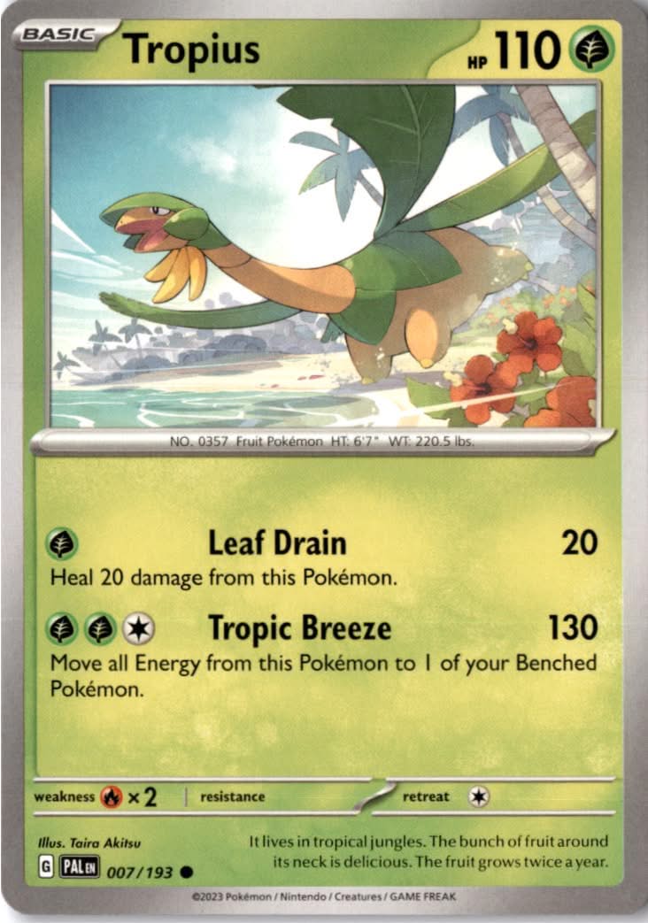 Tropius #007/193 - Paldea Evolved - Pokemon - Common - Near Mint