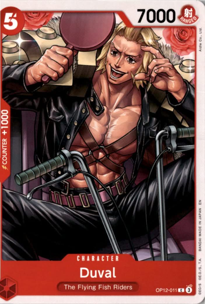 Duval #OP12-011 - Legacy of the Master - One Piece Card Game - Common - Near Mint