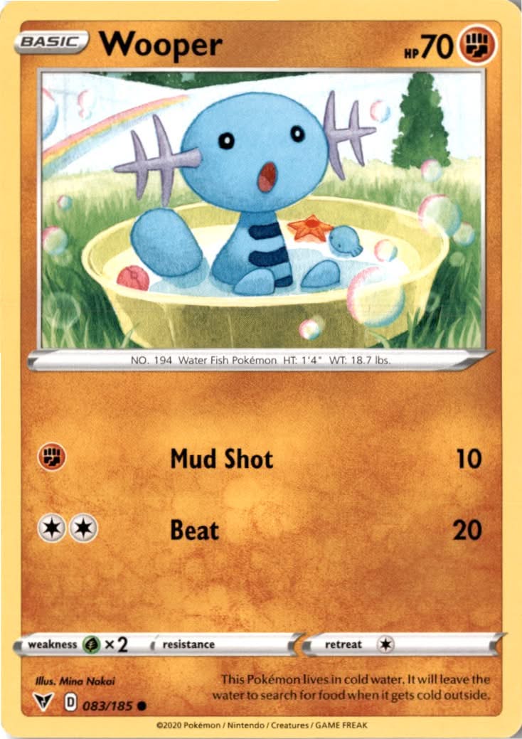 Wooper #83/185 - Vivid Voltage - Pokemon - Common - Near Mint