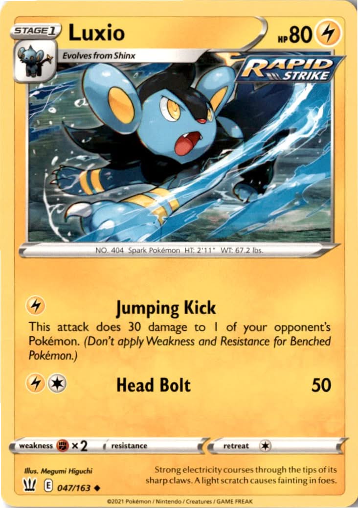 Luxio #47/163 - Battle Styles - Pokemon - Uncommon - Near Mint