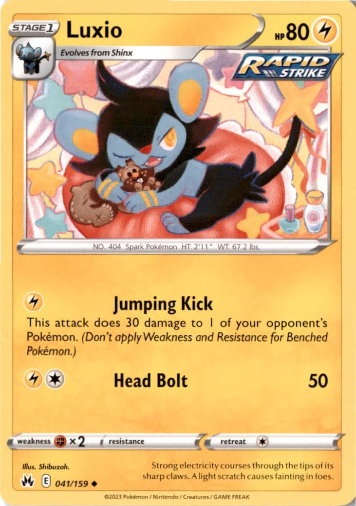 Luxio #041/159 - Crown Zenith - Pokemon - Uncommon - Near Mint
