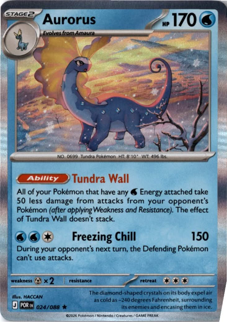 Aurorus #024/88 - Perfect Order - Pokemon - Rare - Near Mint