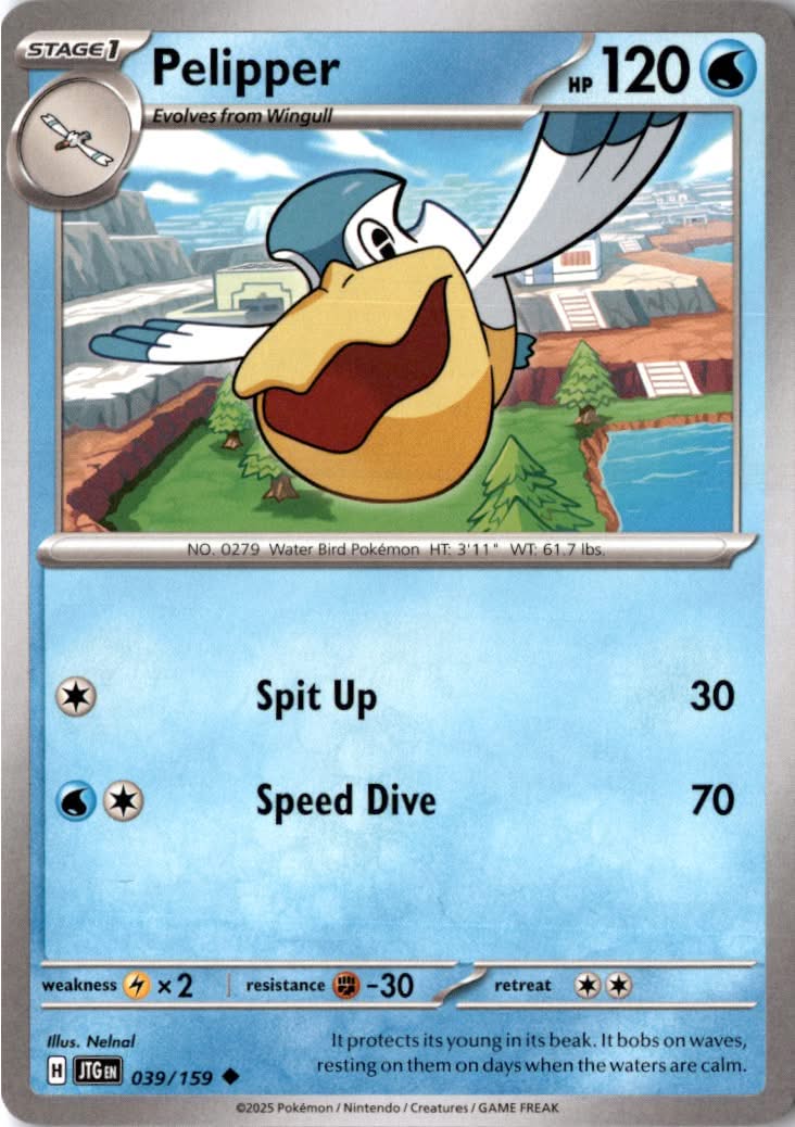 Pelipper #039/159 - Journey Together - Pokemon - Uncommon - Near Mint