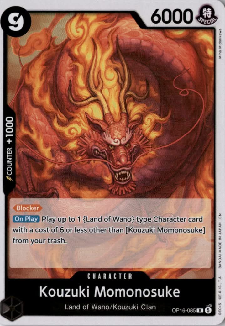 Kouzuki Momonosuke #OP16-085 - The Time of Battle - One Piece Card Game - Rare - Near Mint