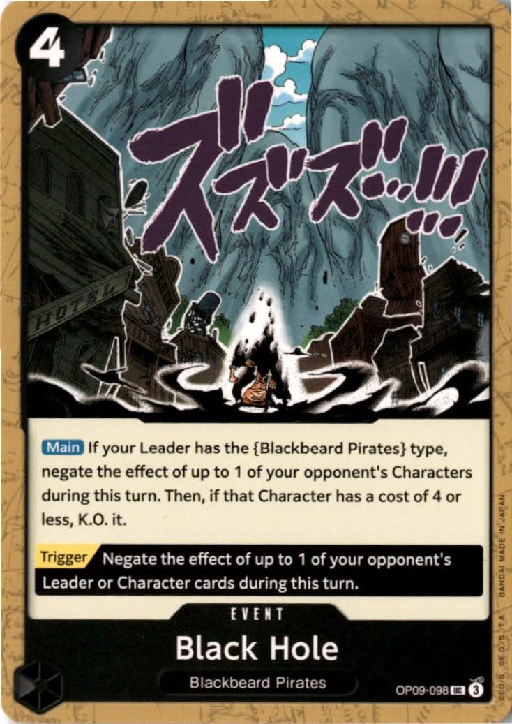 Black Hole #OP09-098 - Emperors in the New World - One Piece Card Game - Uncommon - Near Mint
