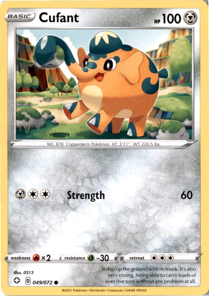 Cufant #49/72 - Shining Fates - Pokemon - Common - Near Mint