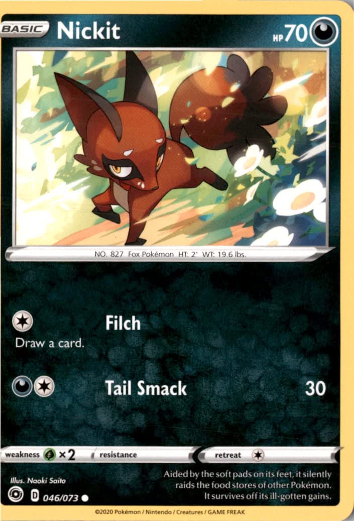 Nickit #46/73 - Champion's Path - Pokemon - Common - Near Mint