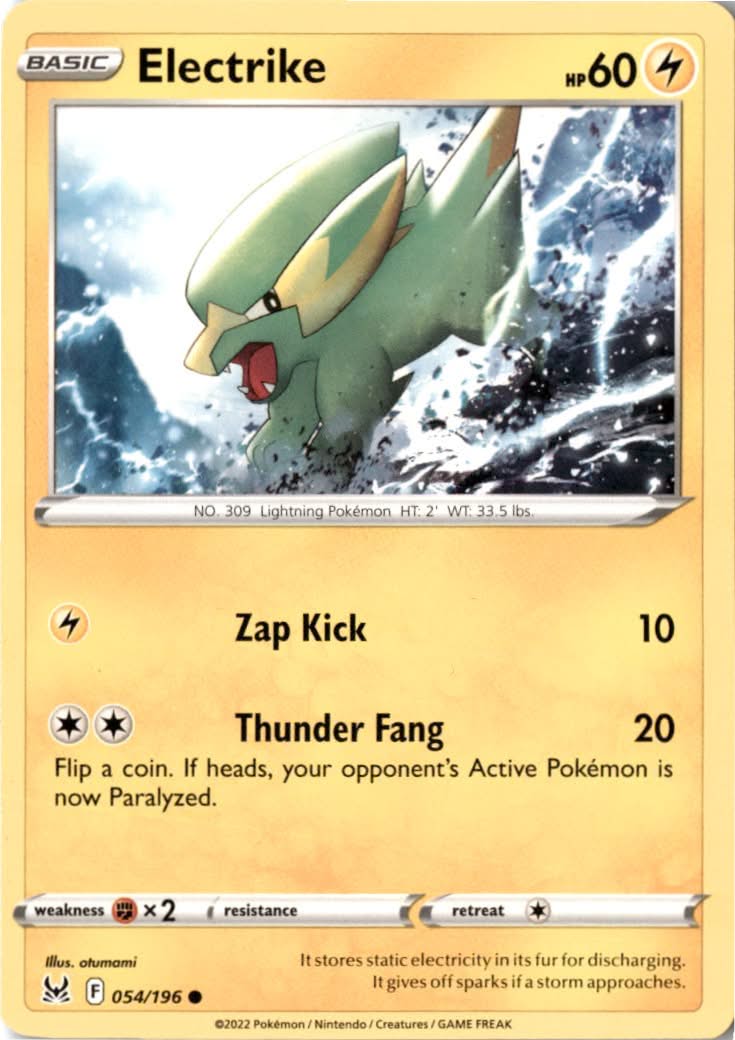 Electrike #054/196 - Lost Origin - Pokemon - Common - Near Mint