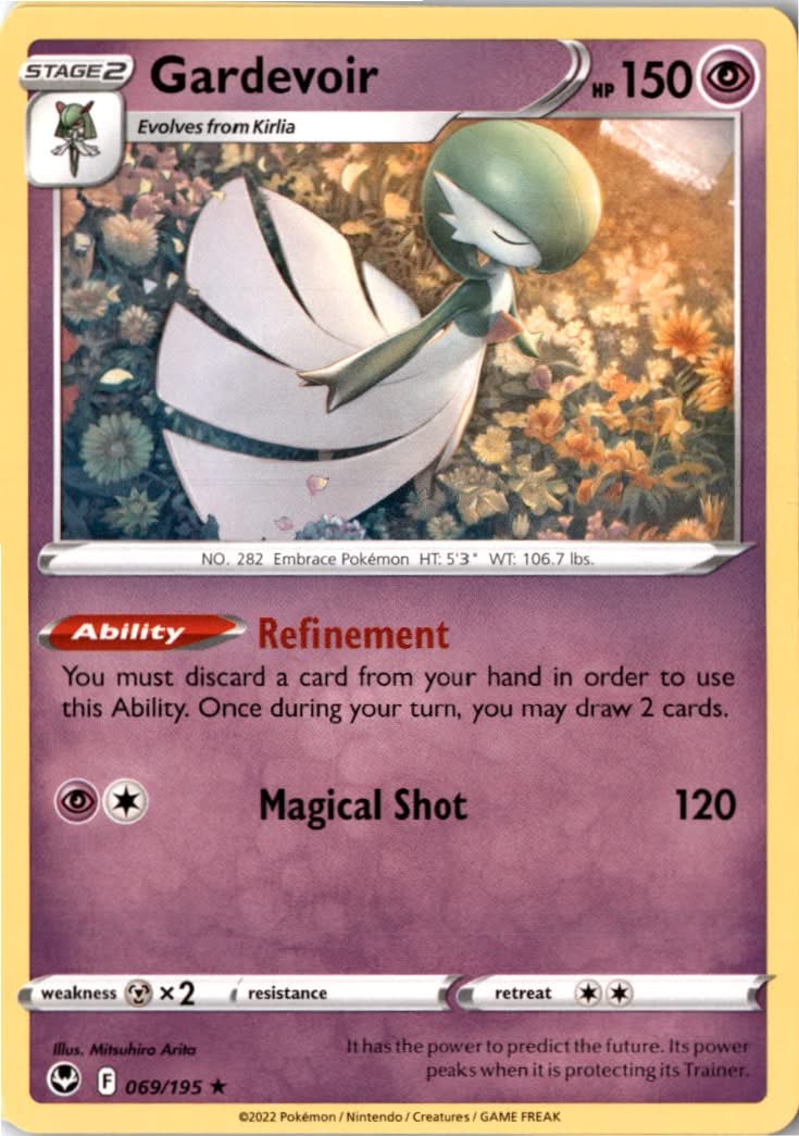 Gardevoir #069/195 - Silver Tempest - Pokemon - Rare - Near Mint