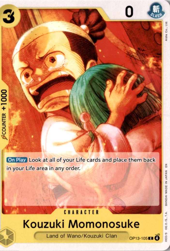 Kouzuki Momonosuke #OP13-105 - Carrying On His Will - One Piece Card Game - Common - Near Mint