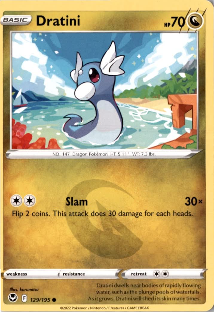 Dratini #129/195 - Silver Tempest - Pokemon - Common - Near Mint