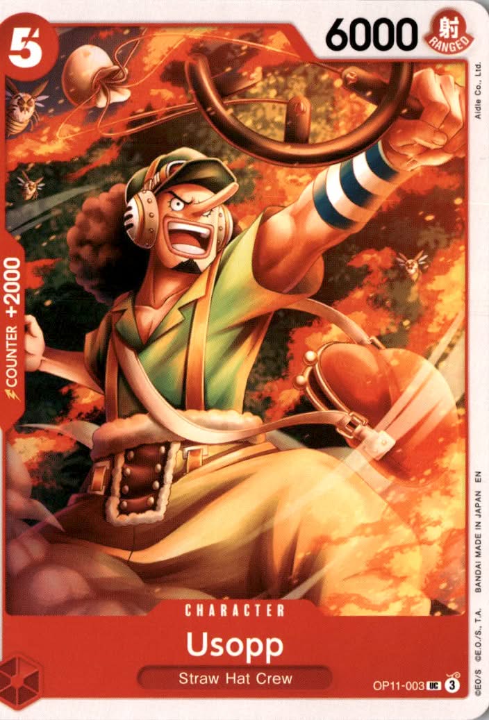 Usopp #OP11-003 - A Fist of Divine Speed - One Piece Card Game - Uncommon - Near Mint