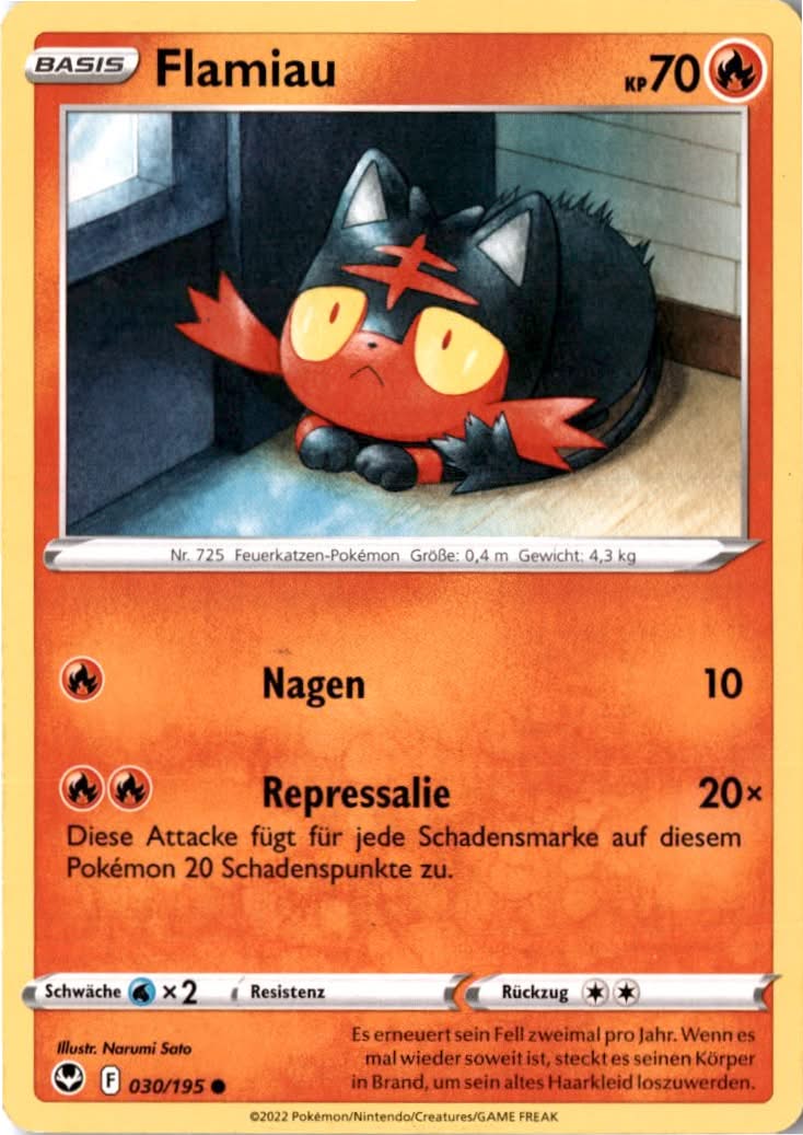 Litten #030/195 - Silver Tempest - Pokemon - Common - Near Mint