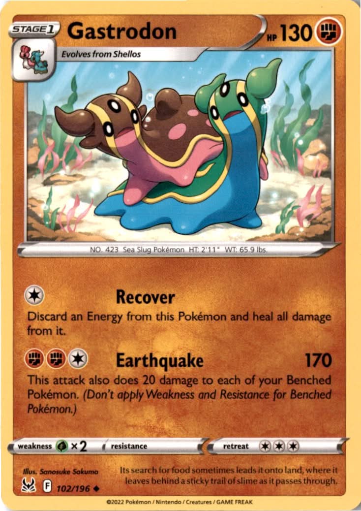 Gastrodon #102/196 - Lost Origin - Pokemon - Uncommon - Near Mint